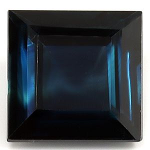 Szafir 1,25 ct, niebieski, szlif kwadratowy