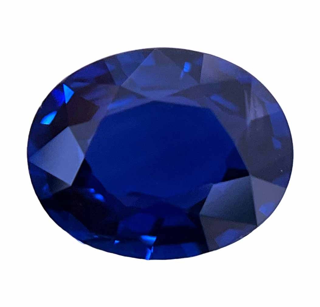 Szafir 5,04 ct, niebieski, szlif owalny