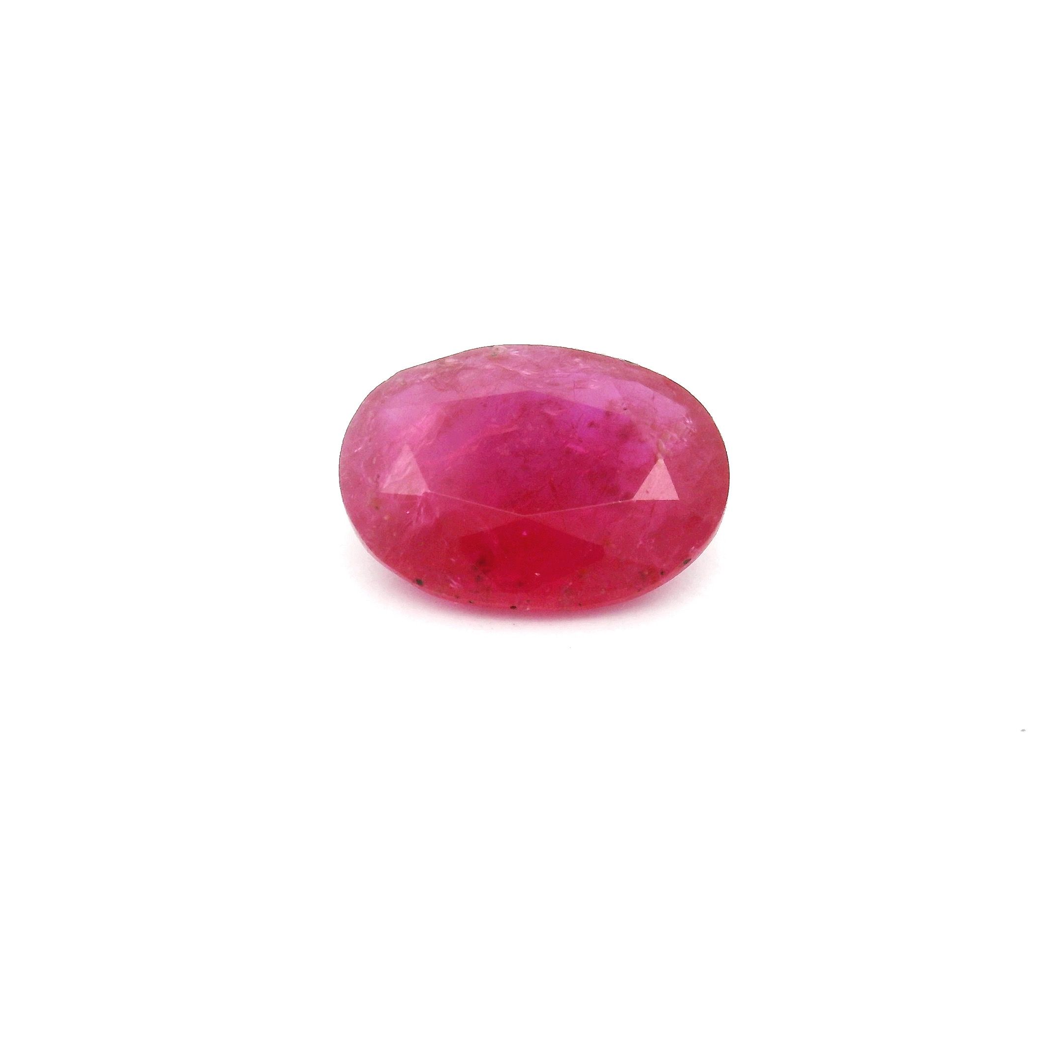 Rubin 1,97 ct, czerwony, szlif owalny