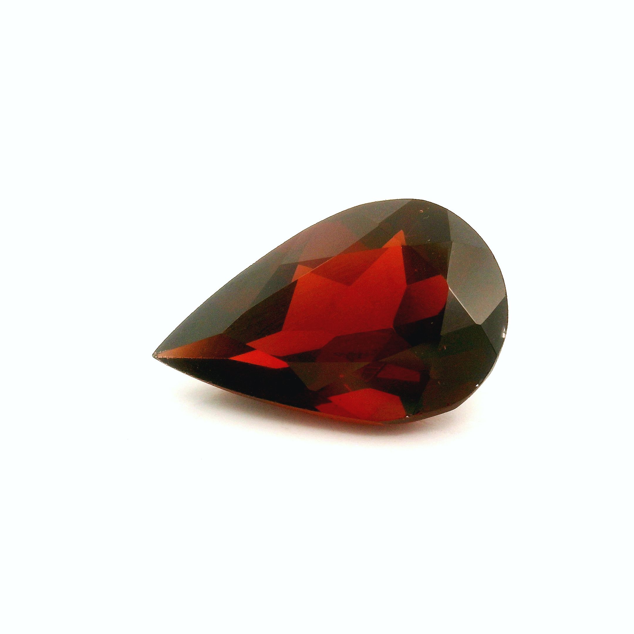 Granat 5,23 ct, czerwony, szlif gruszka