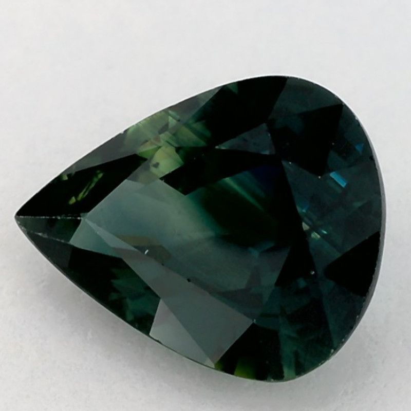 Szafir 2,73 ct, zielony, szlif gruszka