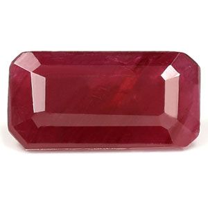Rubin 1,90 ct, czerwony, szlif szmaragdowy