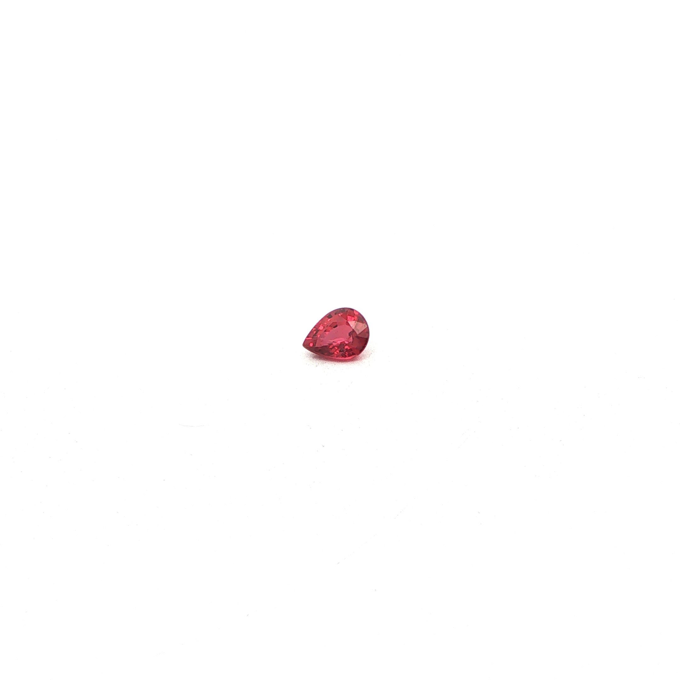 0.39 ct Pear ruby
