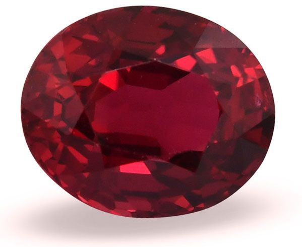 Rubin 2,52 ct, czerwony, szlif owalny