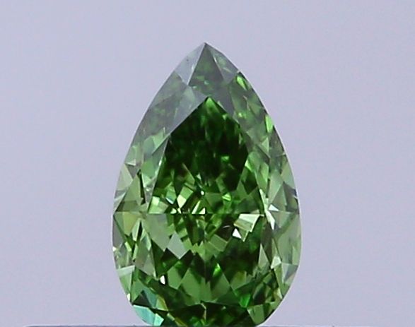 0.21 CT Fancy Vivid Green PEAR