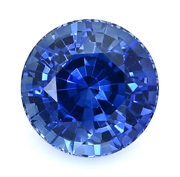 Szafir 1,61 ct, niebieski, szlif okrągły