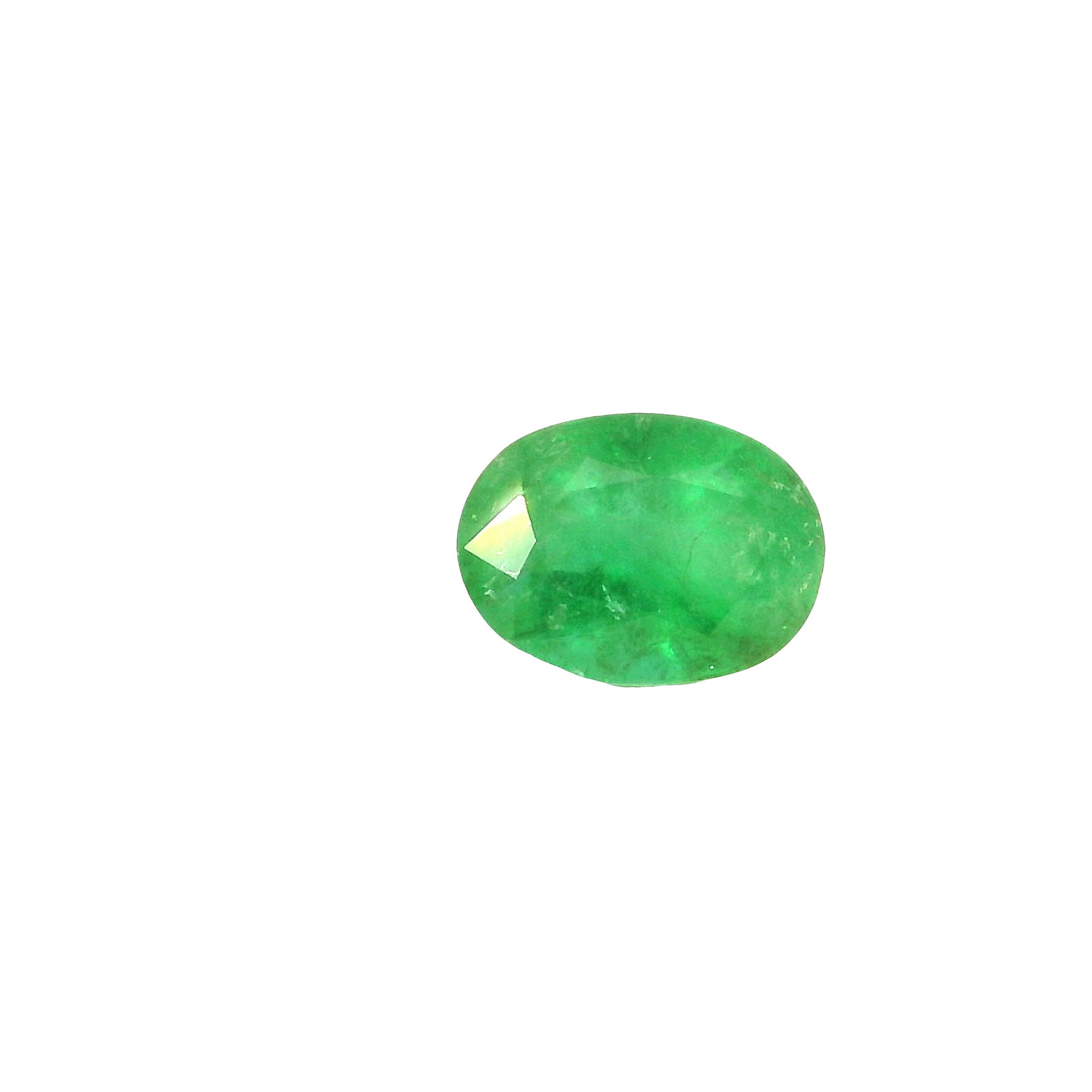 Szmaragd 1,15 ct, zielony, szlif owalny