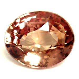 SAPPHIRE FACETED 1.0ct PINK Pinkish Orange EC MADAGASCAR NONE