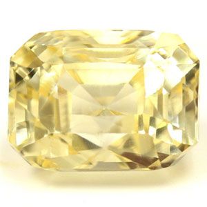 Szafir 1,57 ct, żółty, szlif szmaragdowy