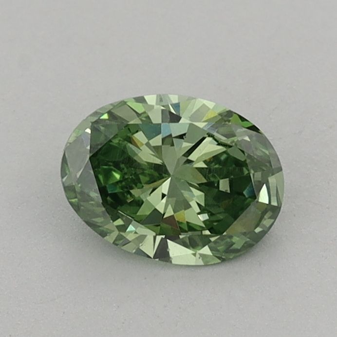 0.55 CT Fancy Vivid Green OVAL