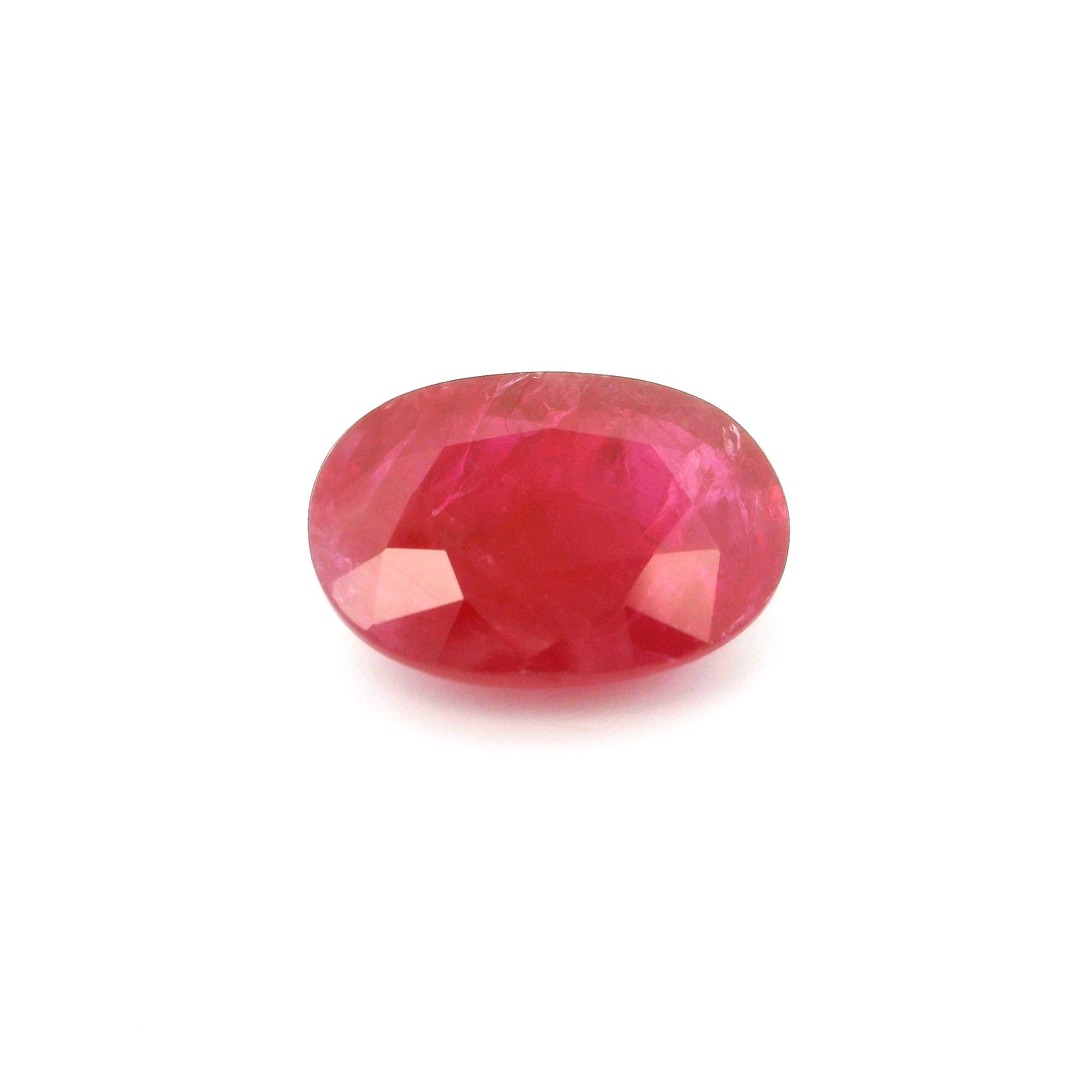 Rubin 5,40 ct, czerwony, szlif owalny