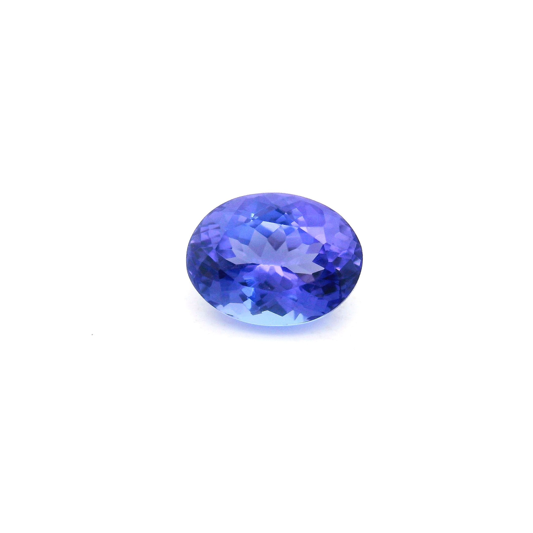 Tanzanit 1,88 ct, niebieski, szlif owalny
