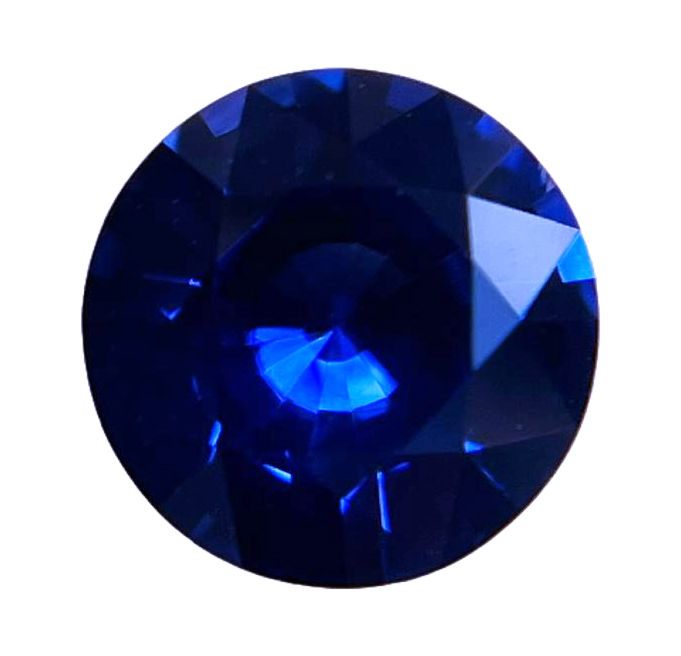 Szafir 1,72 ct, niebieski, szlif okrągły