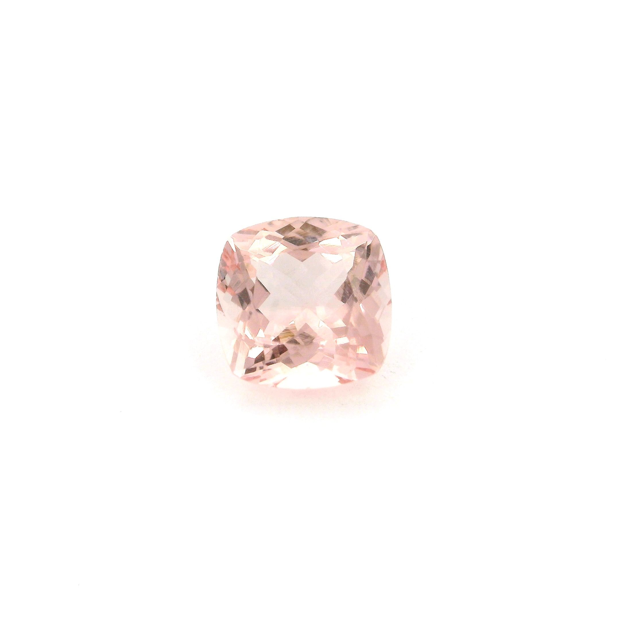 Morganit 2,30 ct, różowy, szlif cushion
