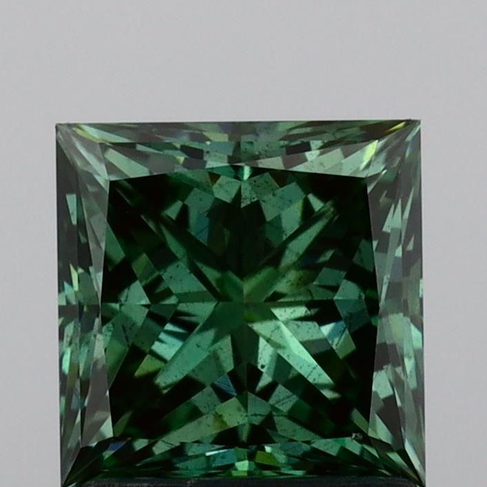 1.55 CT Fancy Vivid Green PRINCESS