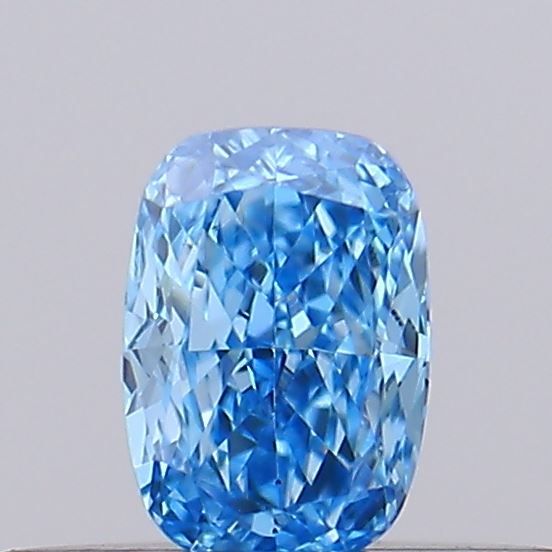 0.18 CT Fancy Vivid Blue CUSHION BRILLIANT