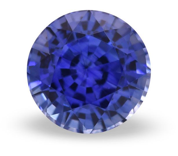 Szafir 1,17 ct, niebieski, szlif okrągły