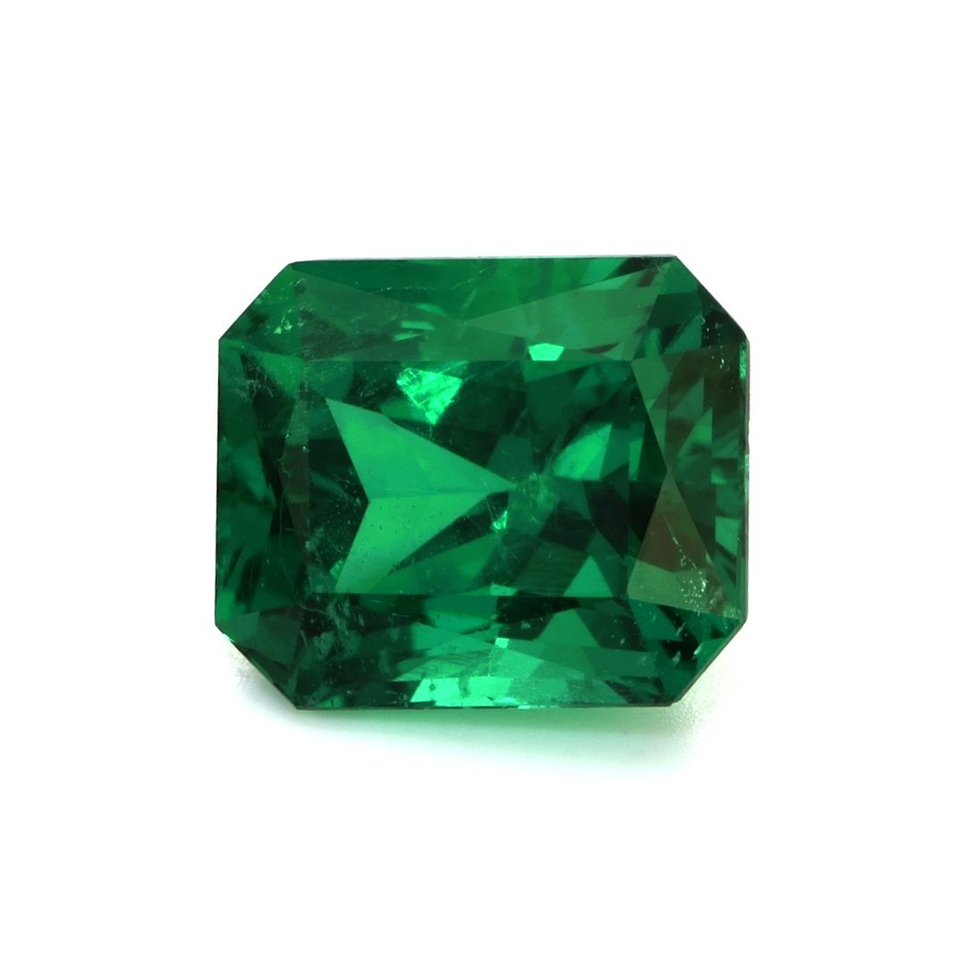 Szmaragd 4,07 ct, zielony, szlif szmaragdowy