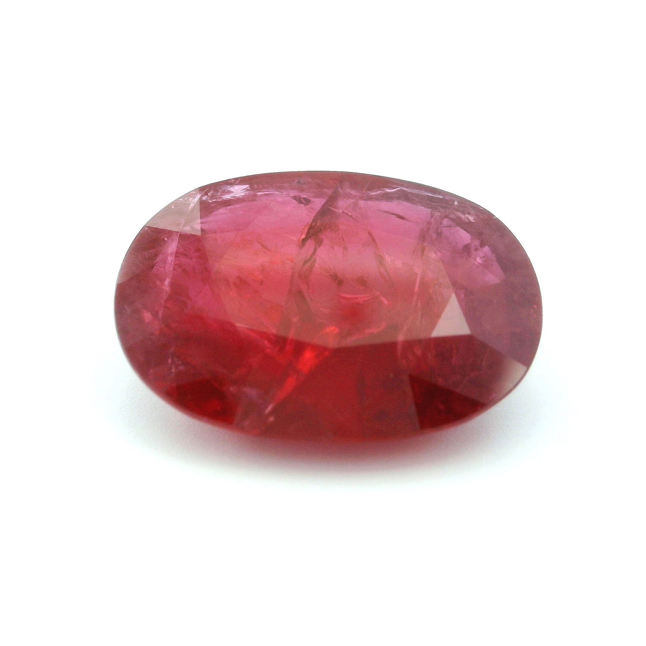 Rubin 14,99 ct, czerwony, szlif owalny