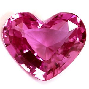 Szafir 3,27 ct, różowy, szlif serce