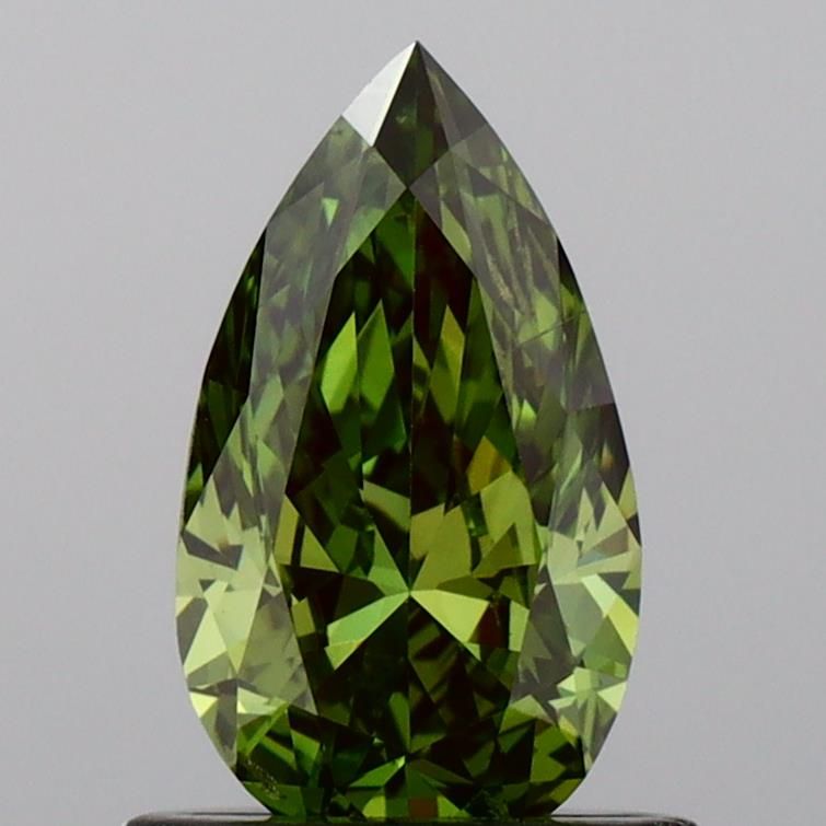 0.81 CT Fancy Vivid Green PEAR