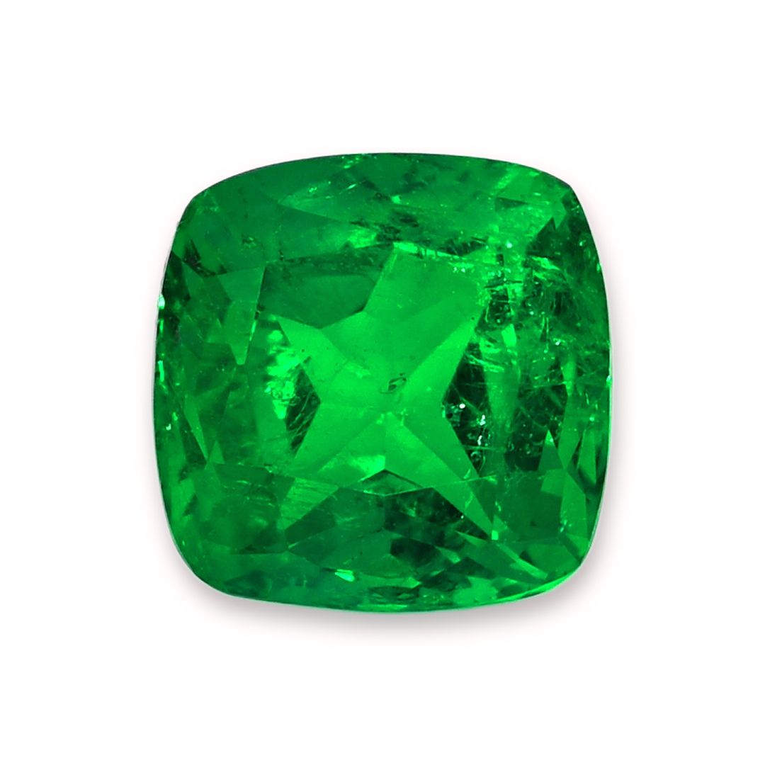 Szmaragd 4,32 ct, zielony, szlif cushion