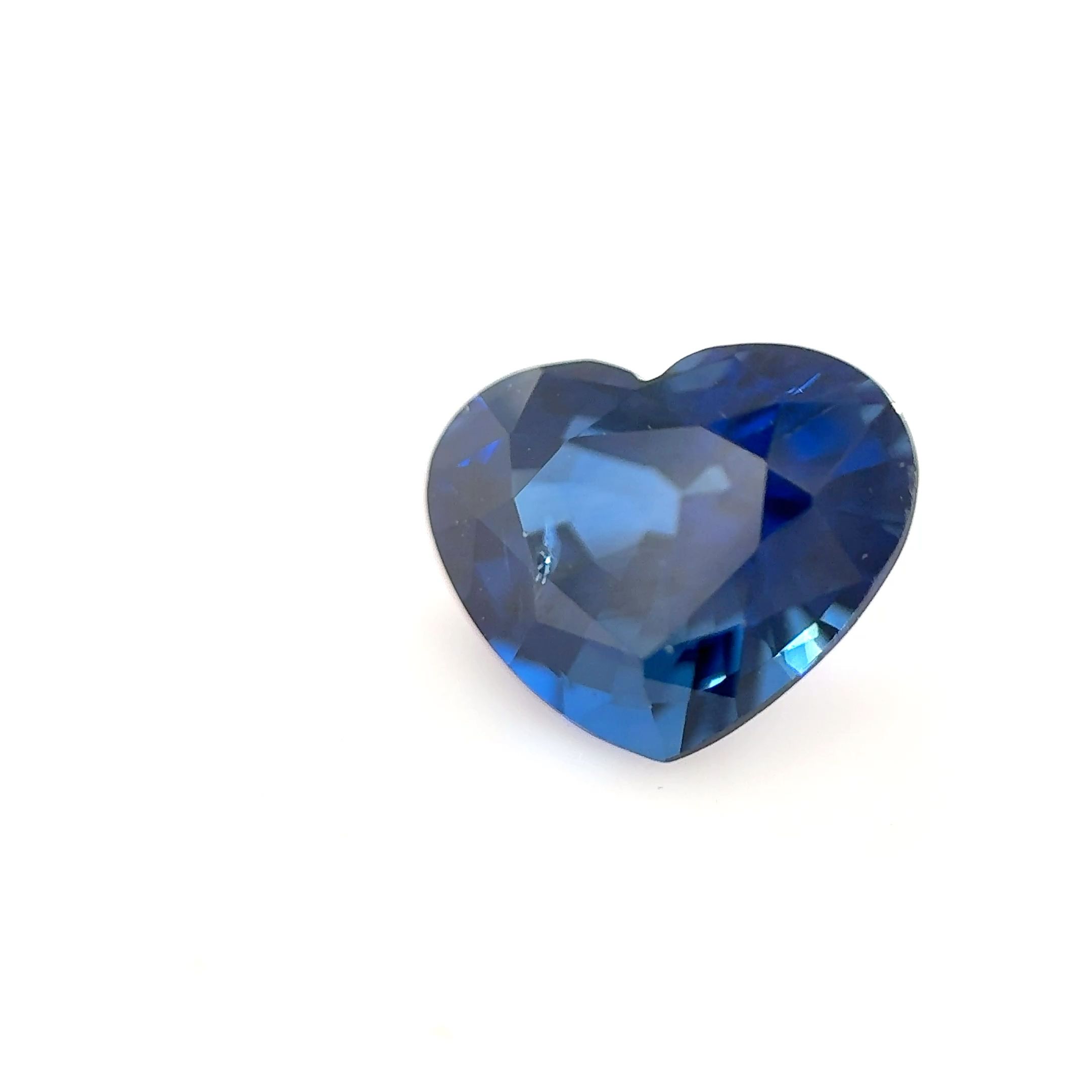 Szafir 1,88 ct, niebieski, szlif serce