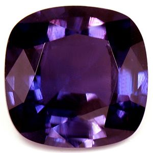 Szafir 1,44 ct, purpurowy, szlif cushion