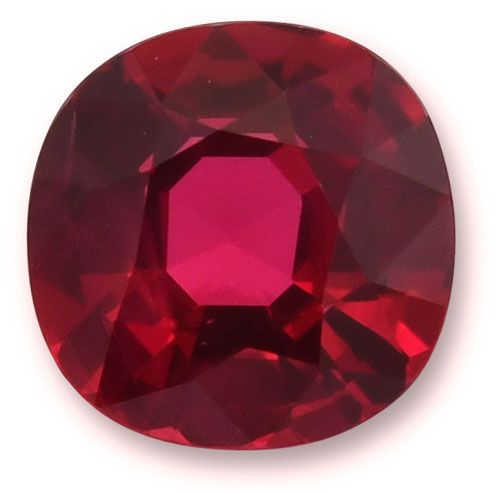 Rubin 1,31 ct, czerwony, szlif cushion