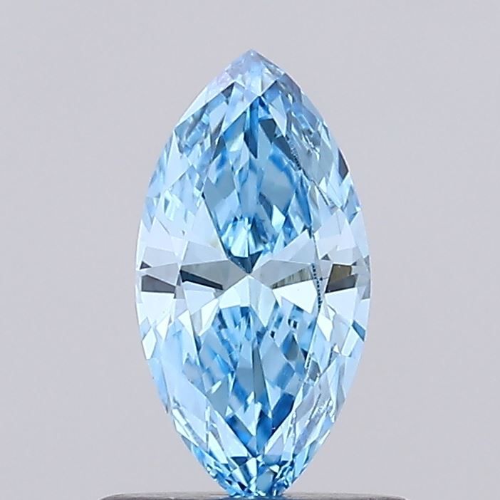 0.56 CT Fancy Vivid Blue MARQUISE