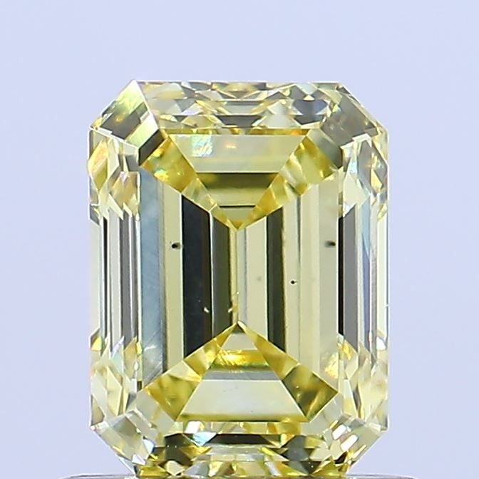 0.86 CT Fancy Intense Yellow EMERALD