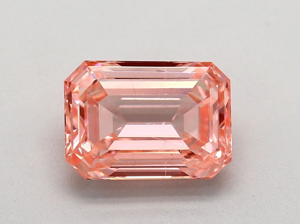 0.91 CT Fancy Intense Orange Pink EMERALD