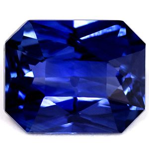 Szafir 5,36 ct, niebieski, szlif szmaragdowy