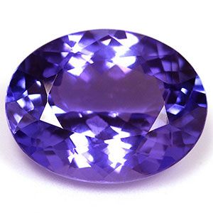 Tanzanit 5,16 ct, niebieski, szlif owalny