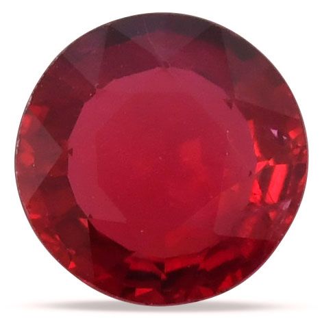 Rubin 1,54 ct, czerwony, szlif okrągły