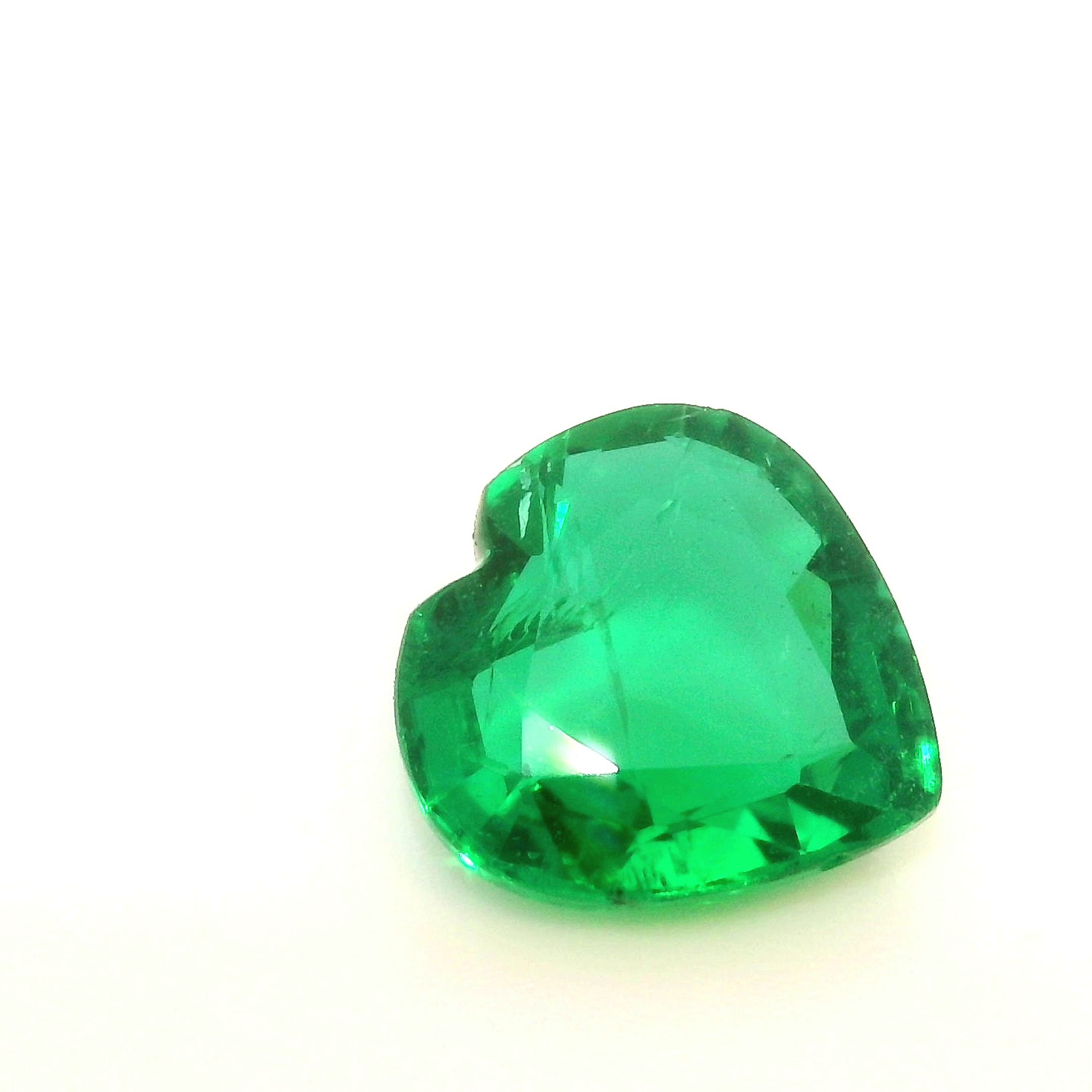 Szmaragd 1,99 ct, zielony, szlif serce