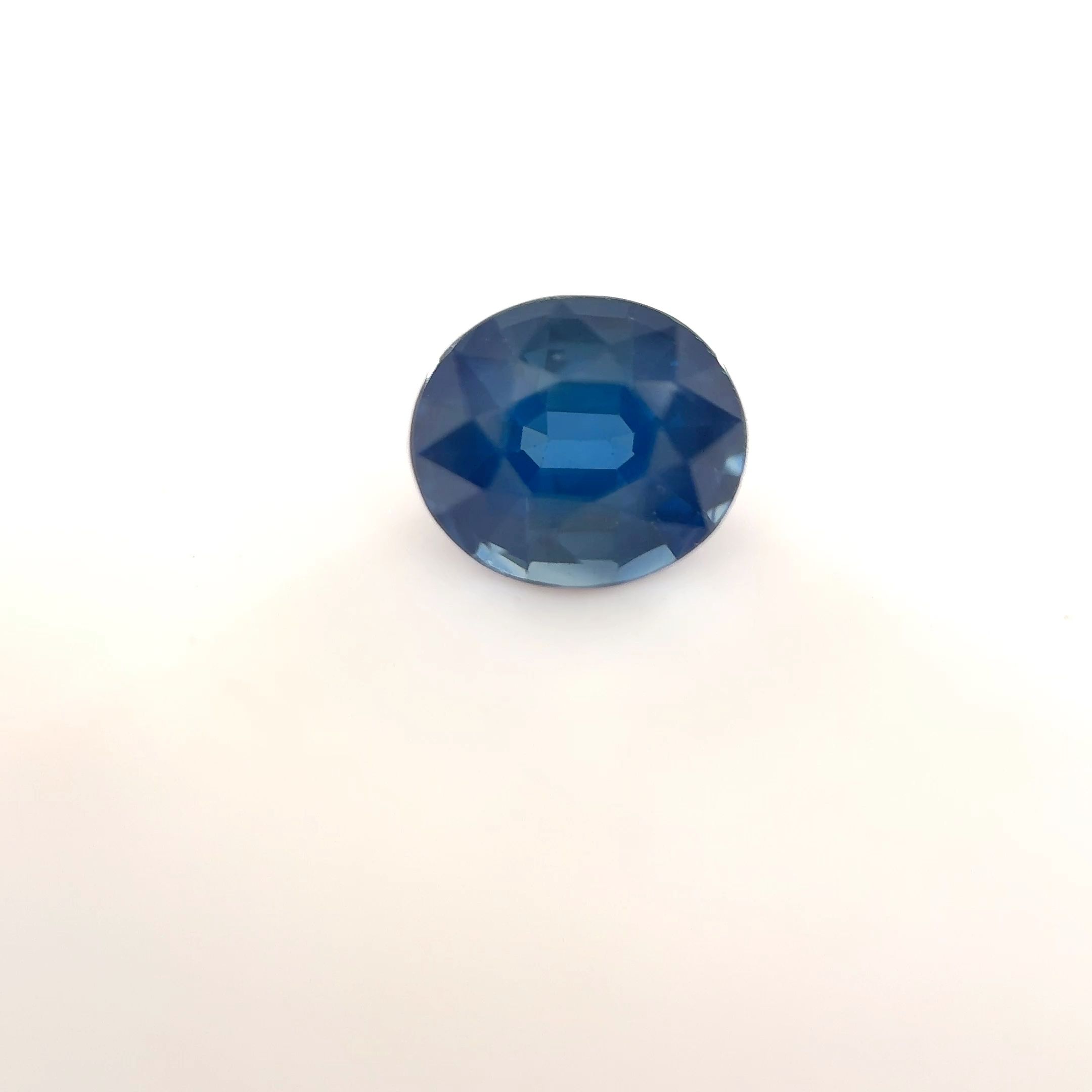 Szafir 1,14 ct, niebieski, szlif owalny