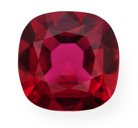 Rubin 1,25 ct, czerwony, szlif cushion