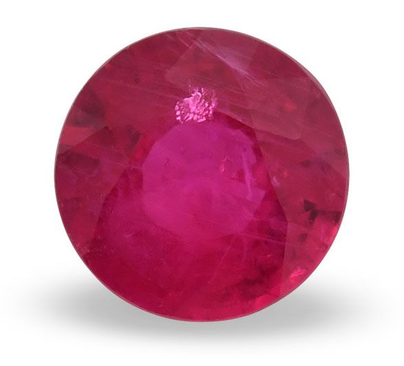Rubin 1,81 ct, czerwony, szlif okrągły