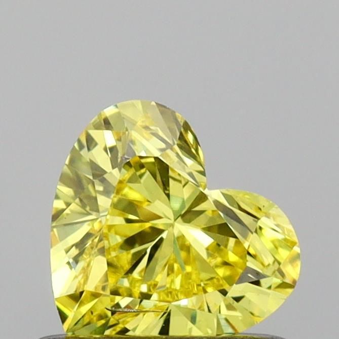 0.53 CT Fancy Vivid Yellow HEART