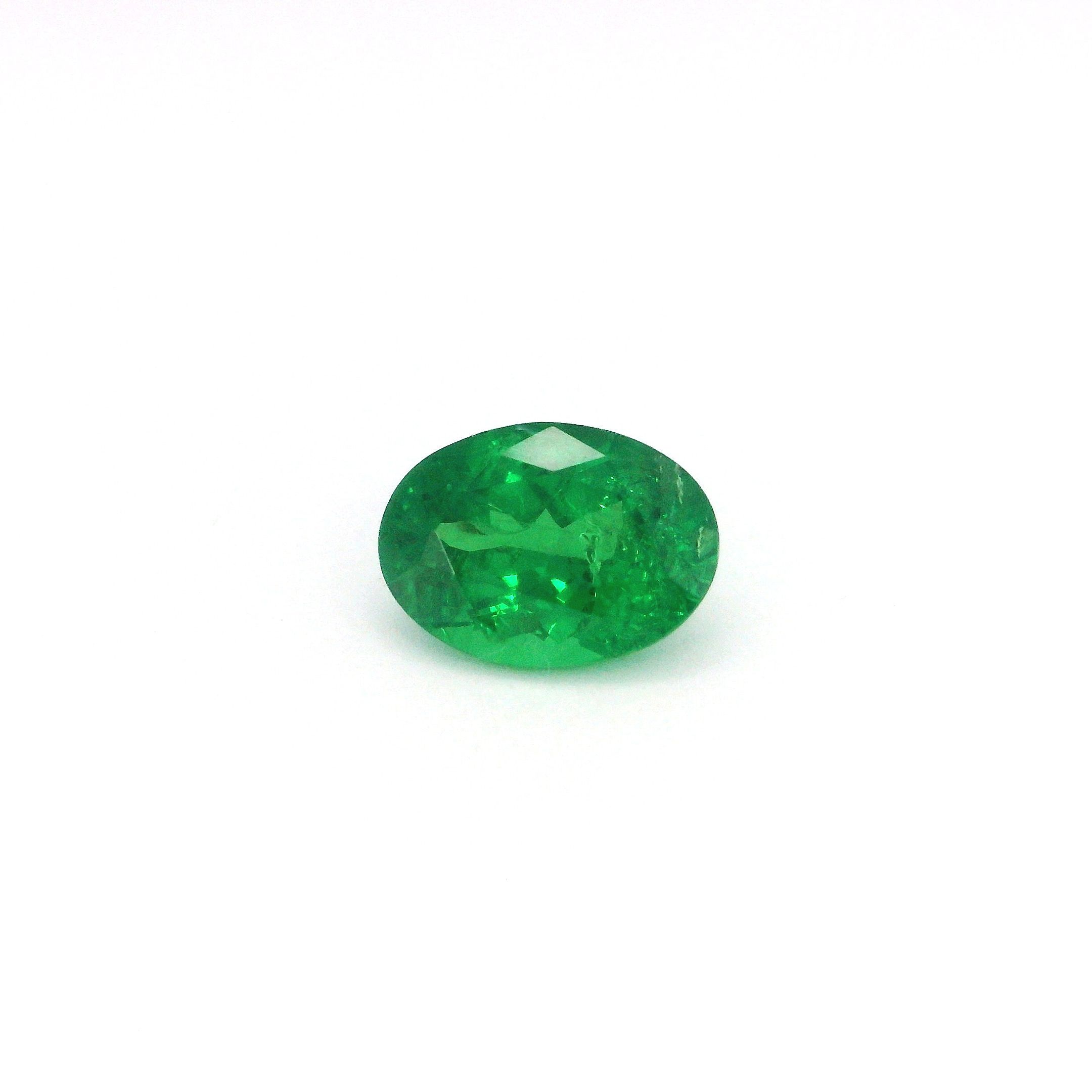 Granat 1,41 ct, zielony, szlif owalny