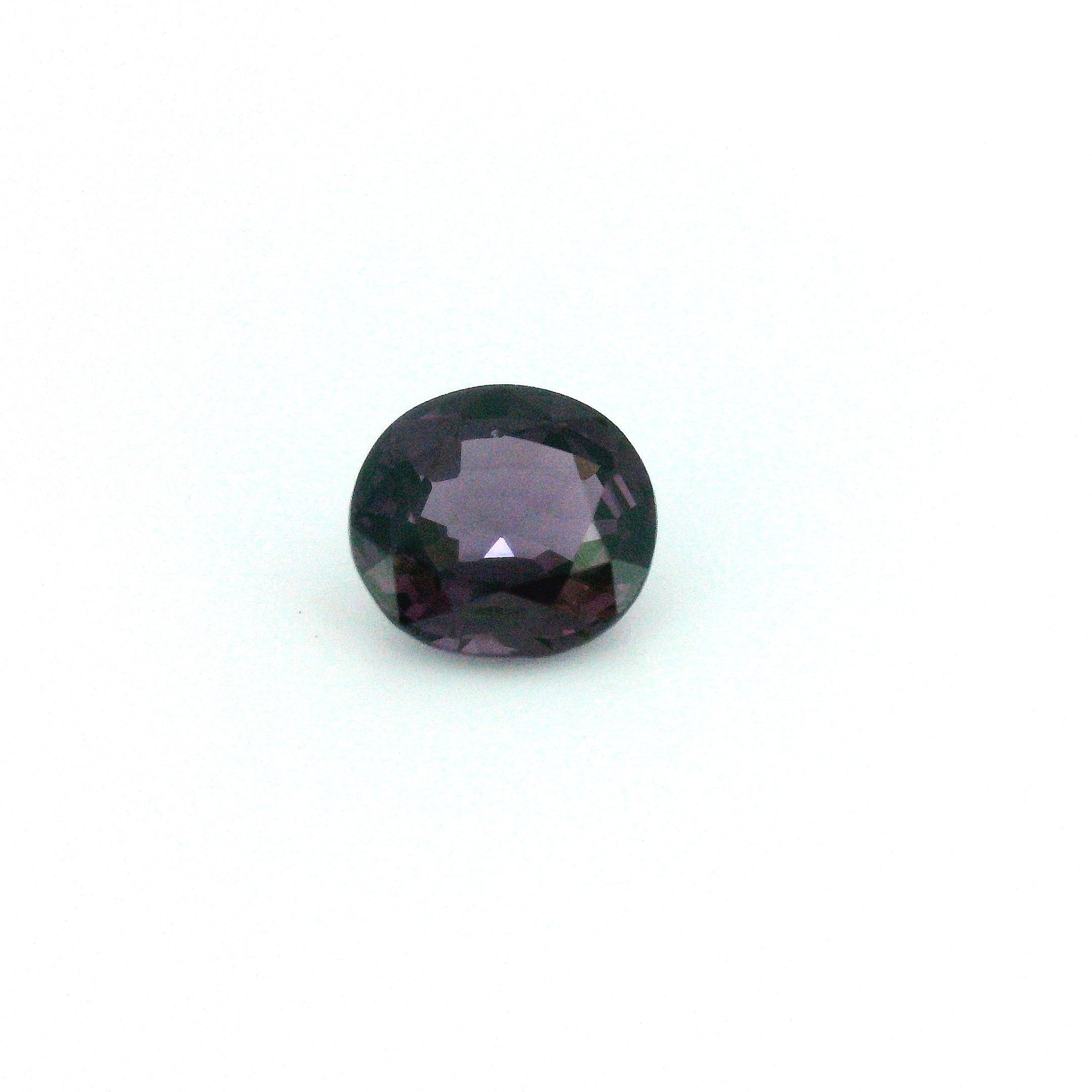 Spinel 1,39 ct, purpurowy, szlif owalny