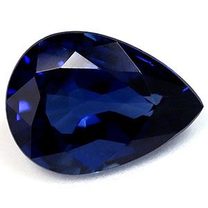 Szafir 1,01 ct, niebieski, szlif gruszka