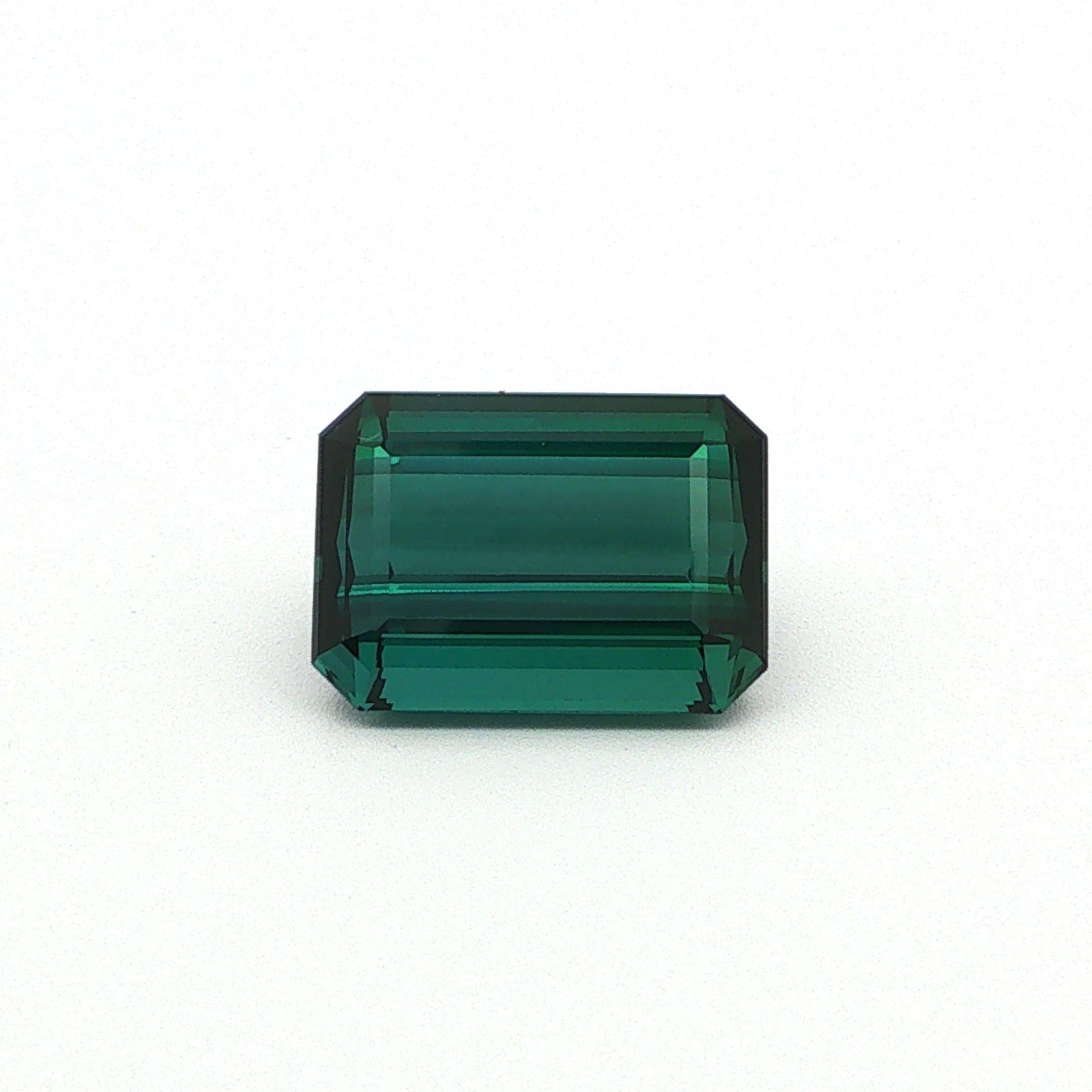 Turmalin 6,65 ct, zielony, szlif ośmiokątny