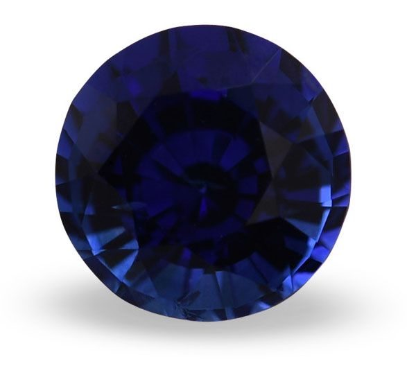 Szafir 1,35 ct, niebieski, szlif okrągły