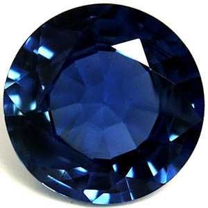 Szafir 1,21 ct, niebieski, szlif okrągły