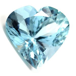 Akwamaryn 26,32 ct, niebieski, szlif serce