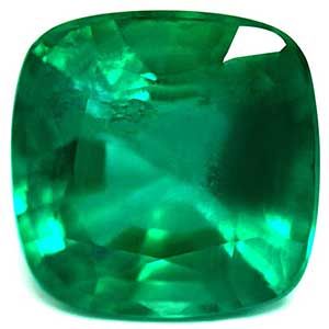 Szmaragd 4,69 ct, zielony, szlif cushion