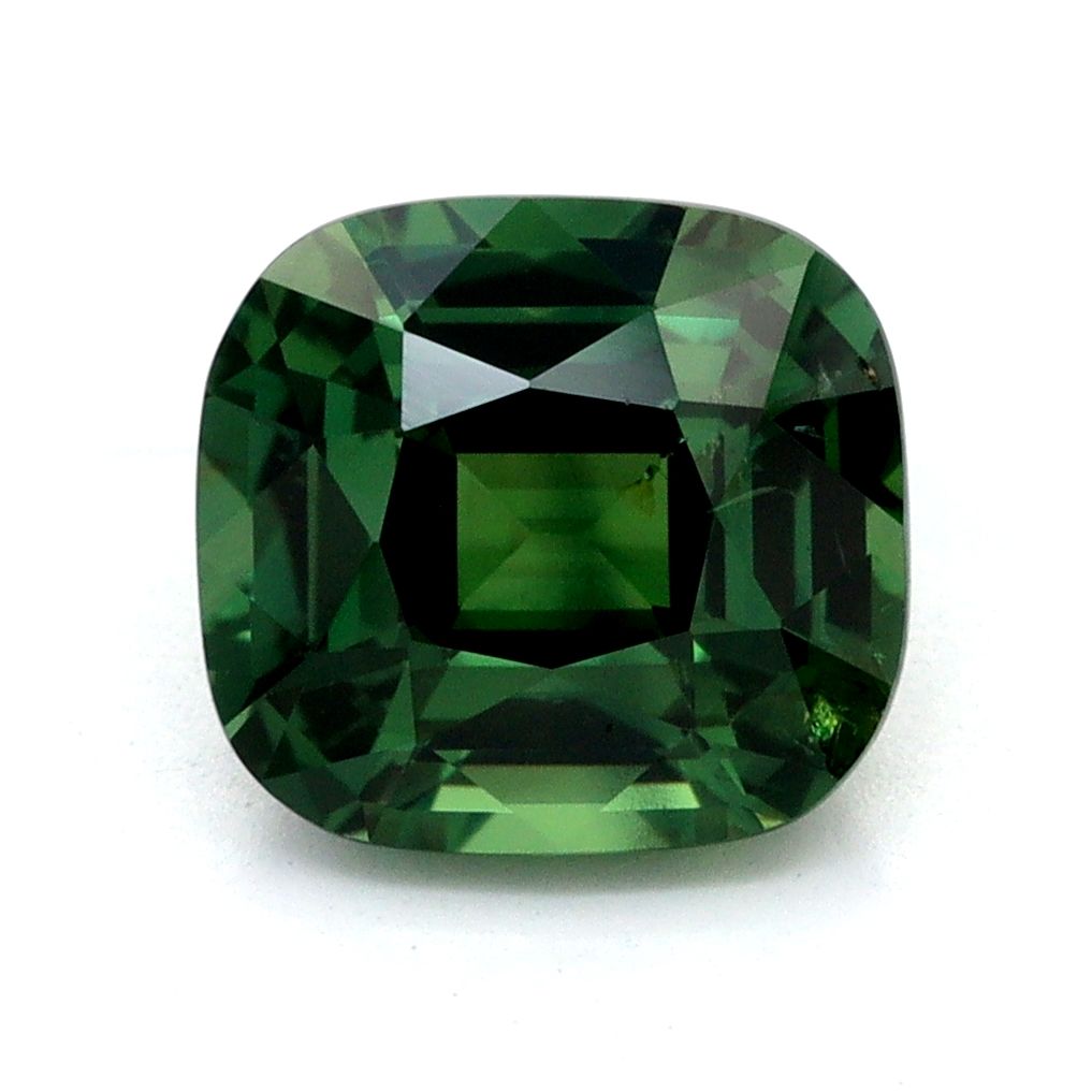 Szafir 1,60 ct, zielony, szlif cushion