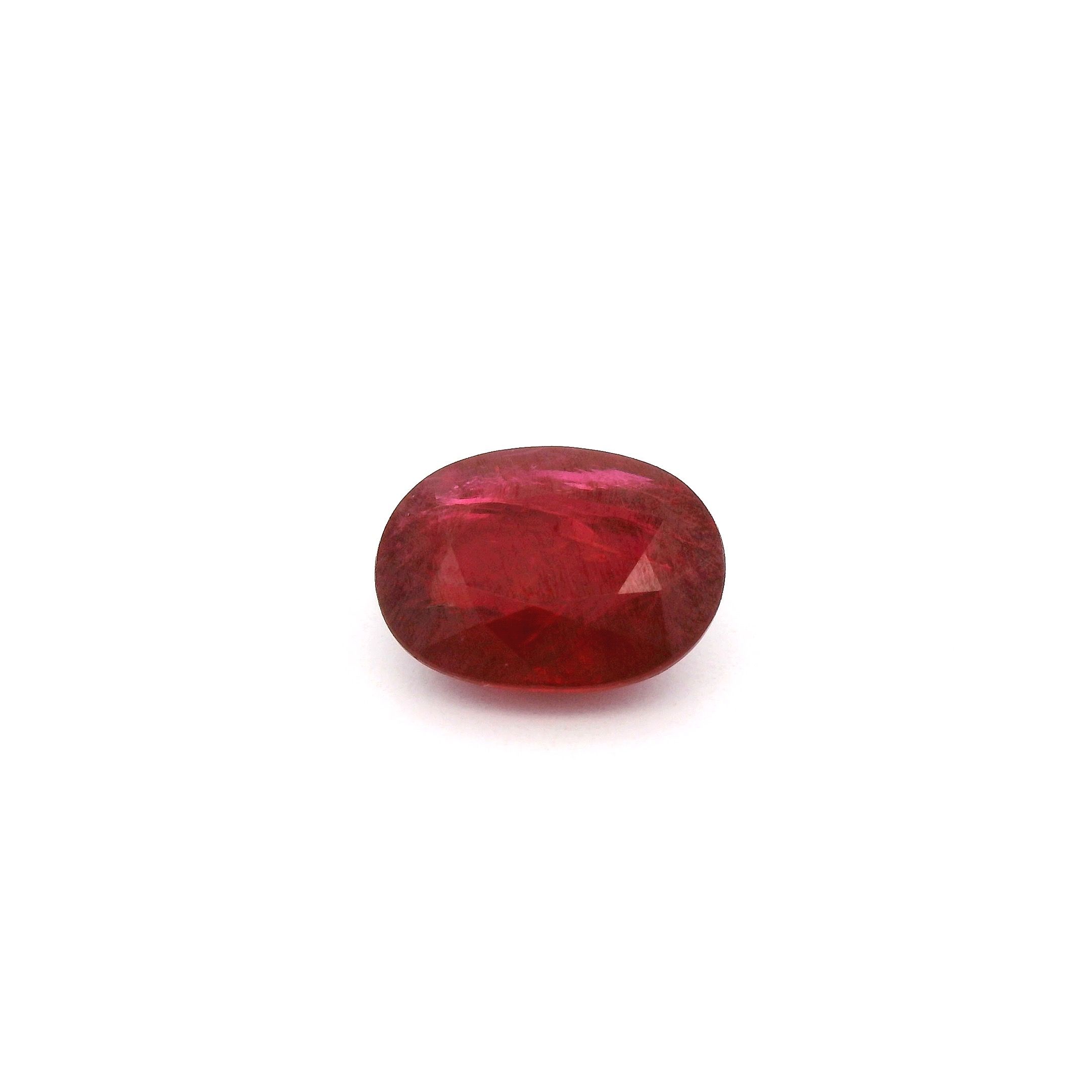 RUBY FACETED 1.62ct RED Intense SI MOZAMBIQUE HEATED